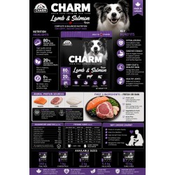 CHARM Lamb & Salmon Dry Dog Food 10kg for All Breed & Ages,