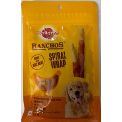 Pedigree Ranchos Spiral Wrap, 60 G, Stick, Adult, Chicken, 